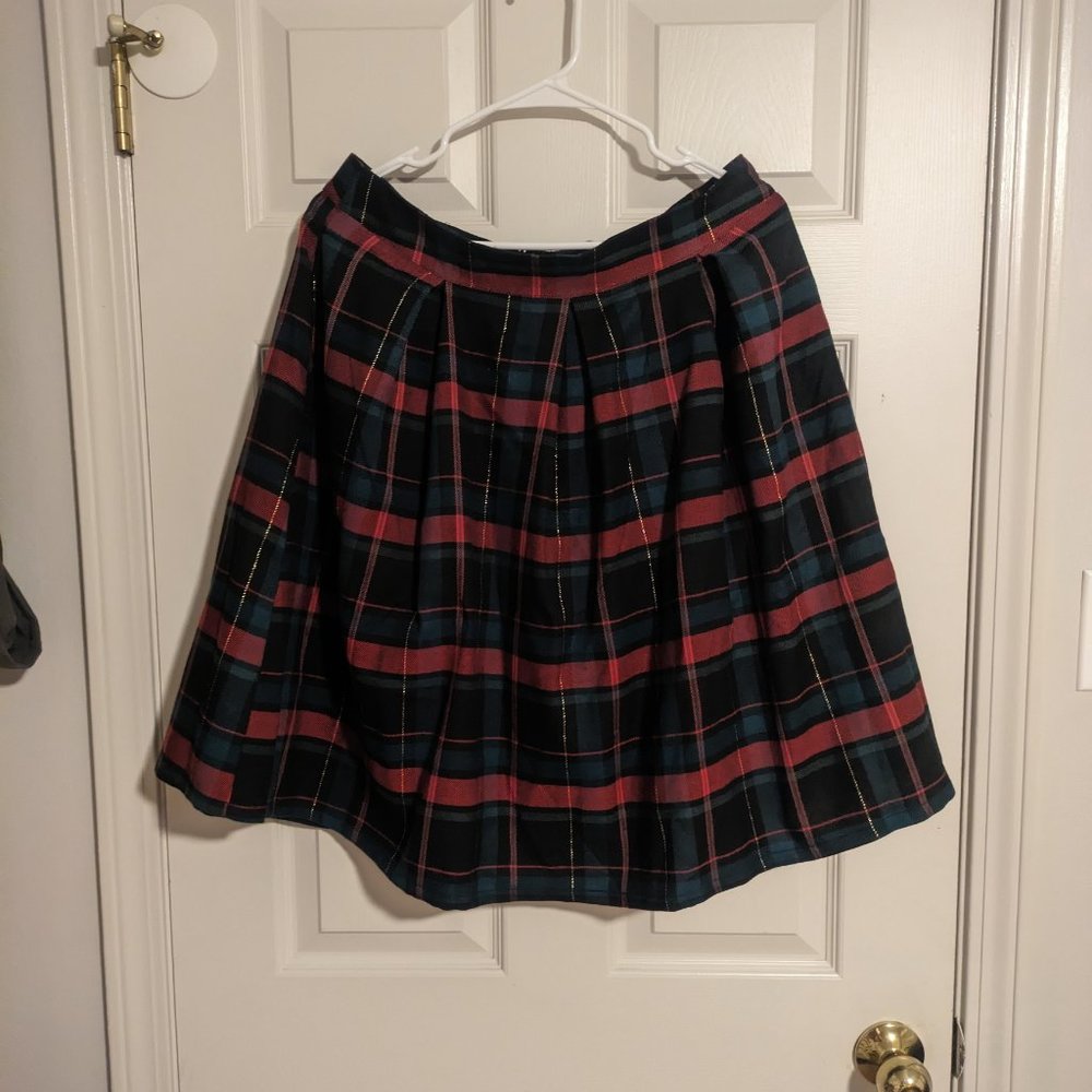 Gibson Plaid Midi Skirt Size L